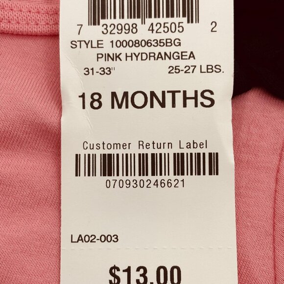 First Impressions Baby Girl Tutu Hem Long Sleeve Top Pink 18 Months - Picture 4 of 4